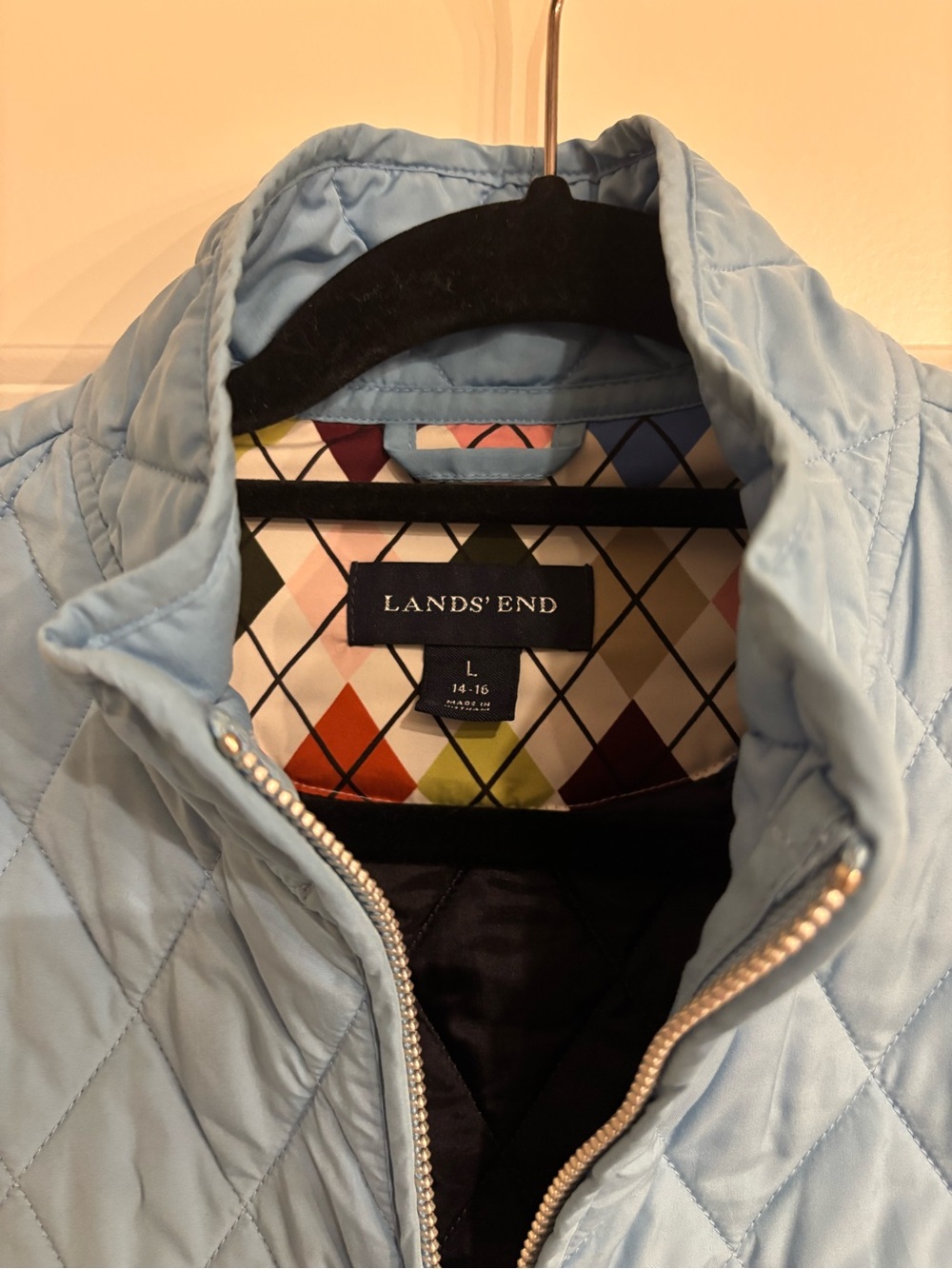 Lands' End Light Blue Quilted Vest - Women's